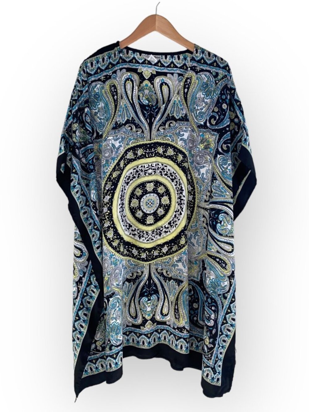 SIGNATURE JMB WOMENS SWIMWEAR COVERUP DRESS BLUE/ GREEN O/S